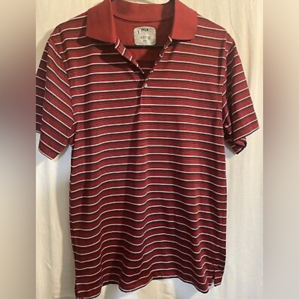 PGA Tour Red short sleeve polo fitted Mens Medium